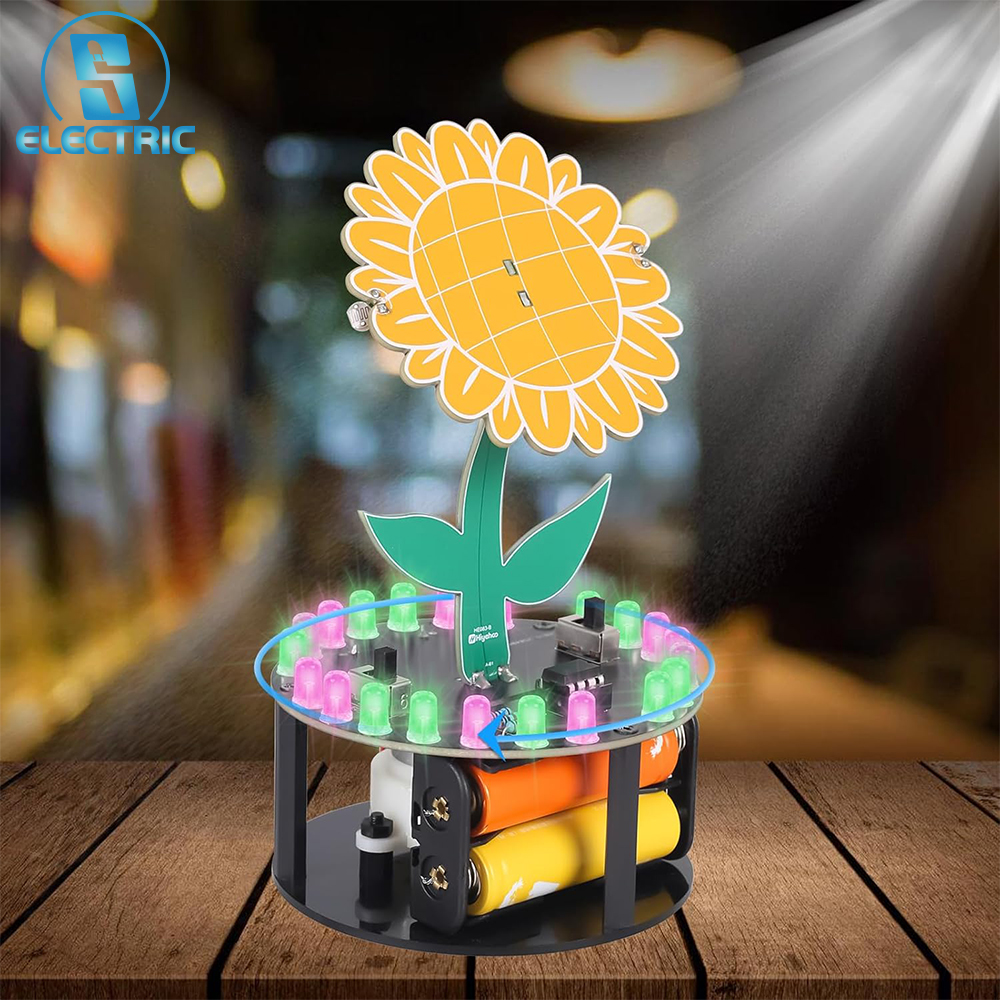 Diy Electronics Ideas - Light Chasing Sunflower Soldering Kit DIY
