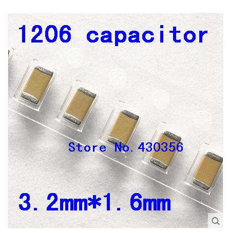 Capacitor Kit Assortment - 100pcs 1206 SMD capacitor 16V 22uf(226M)