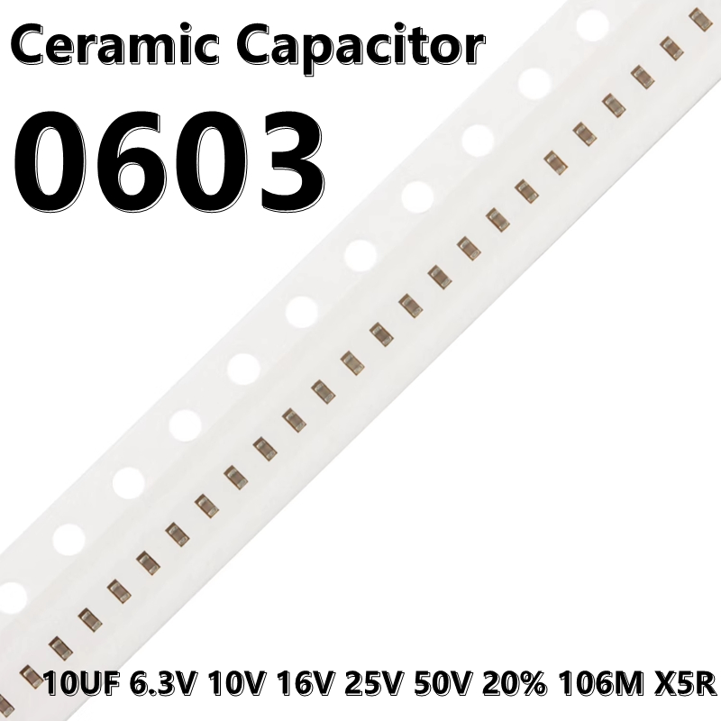 Capacitor Kit Assortment - (100pcs) 0603 10UF 6.3V 10V 16V