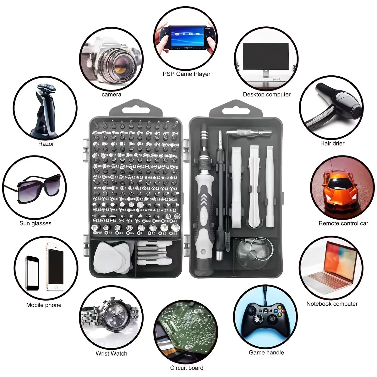 115in1 Screwdriver Bit Set, Hi - Diy Electronics Com reseña y precio