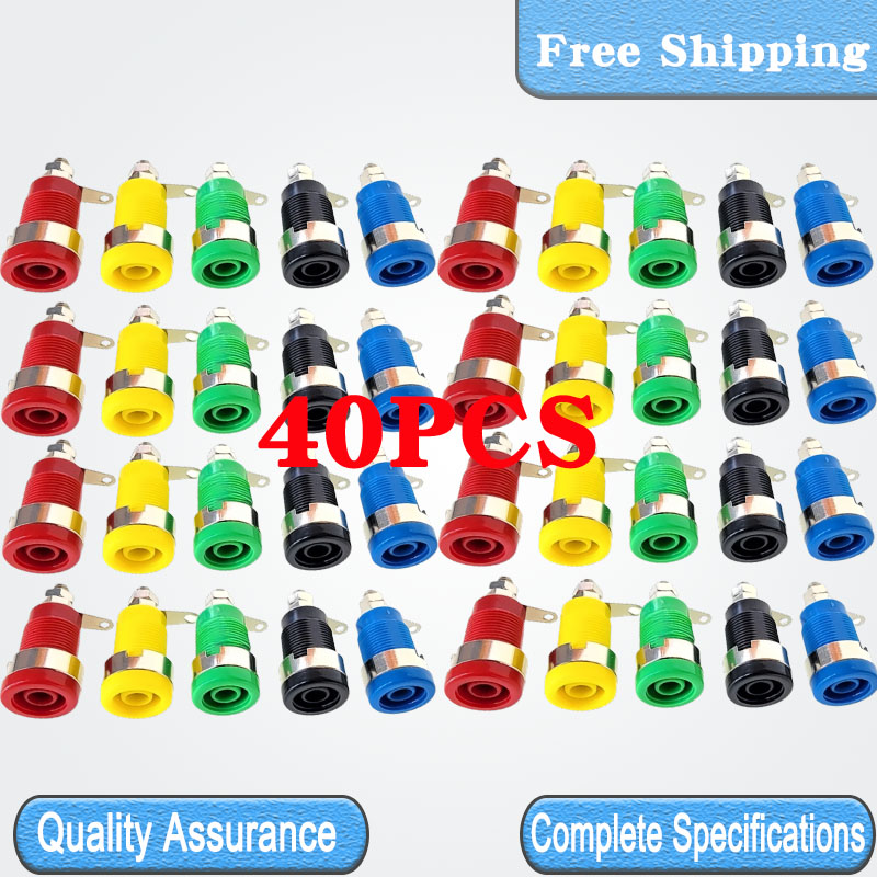 40PCS 4mm 32A Banana Socket Te - Diy Electronics Com reseña y precio