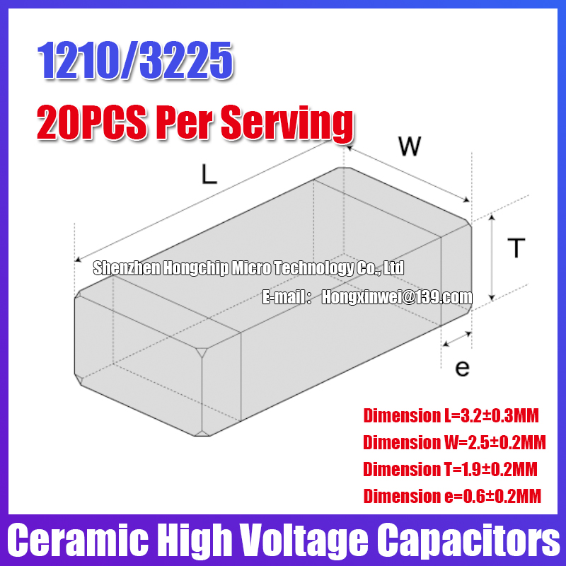 20PCS 1210 10% X7R SMD Ceramic - Capacitor Kit Assortment reseña y precio