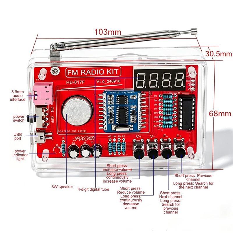 PHILE-Stereo FM Radio, Electro - Useful Diy Electronics Projects reseña y precio