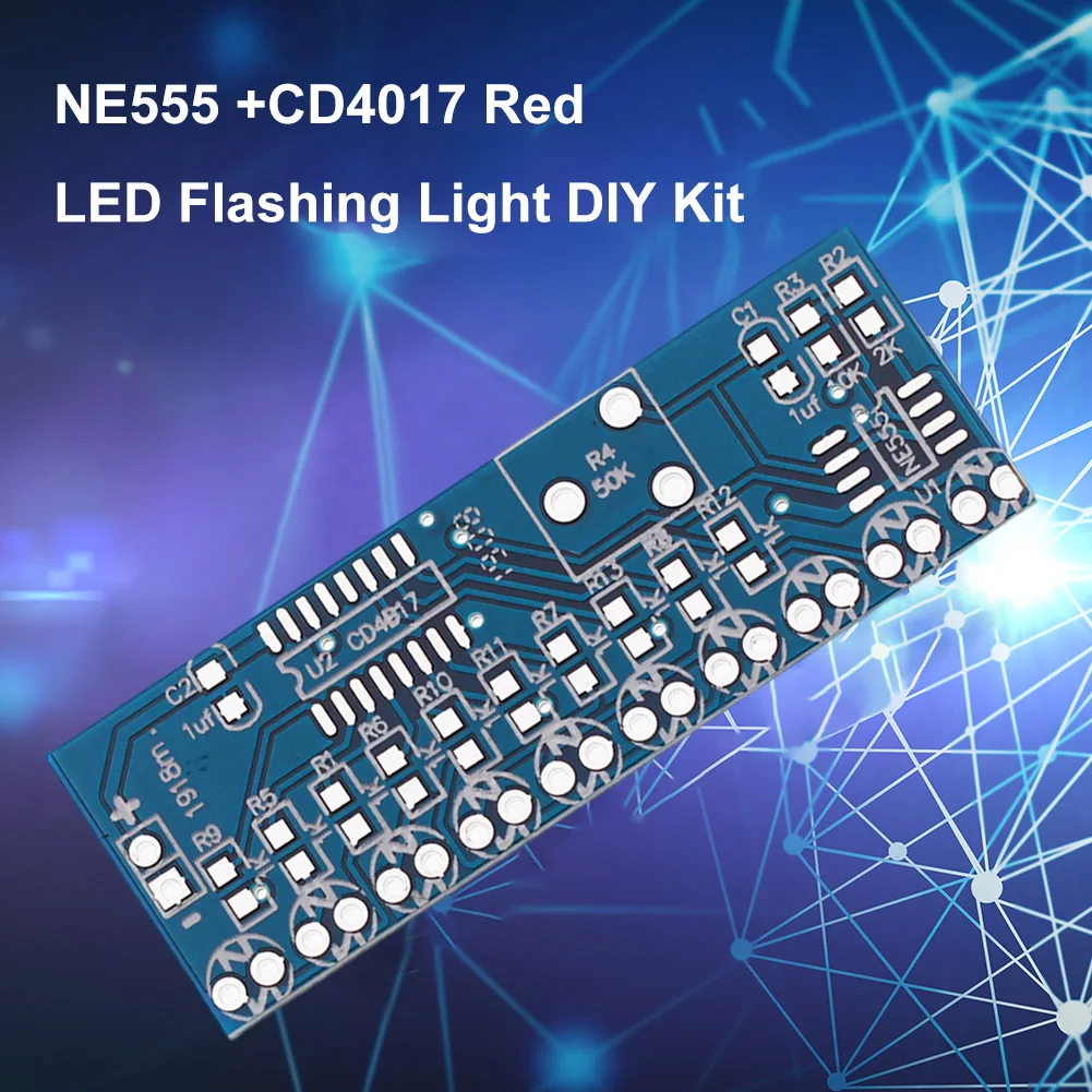 50PCS-5 NE555 +CD4017 Red LED  - Diy Electronics News reseña y precio