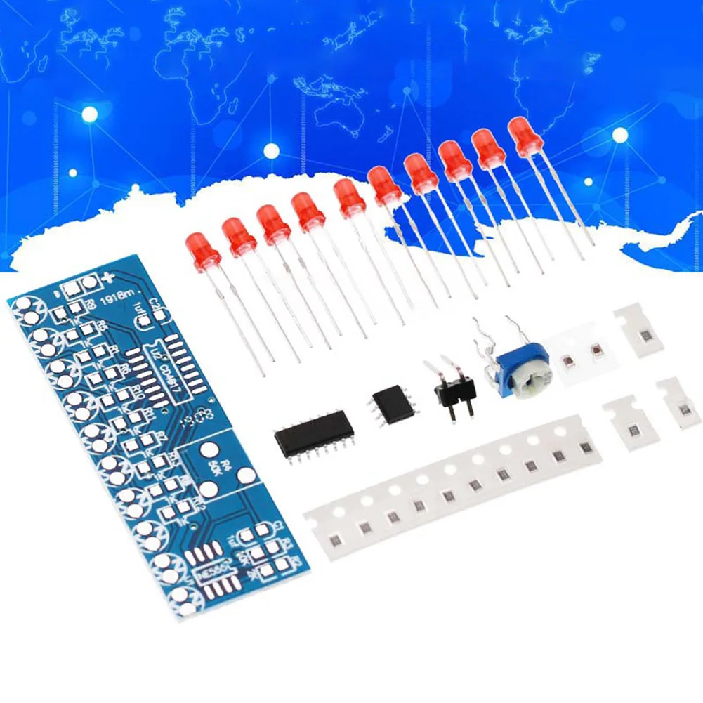 50PCS-5 NE555 +CD4017 Red LED  - Diy Electronics News reseña y precio