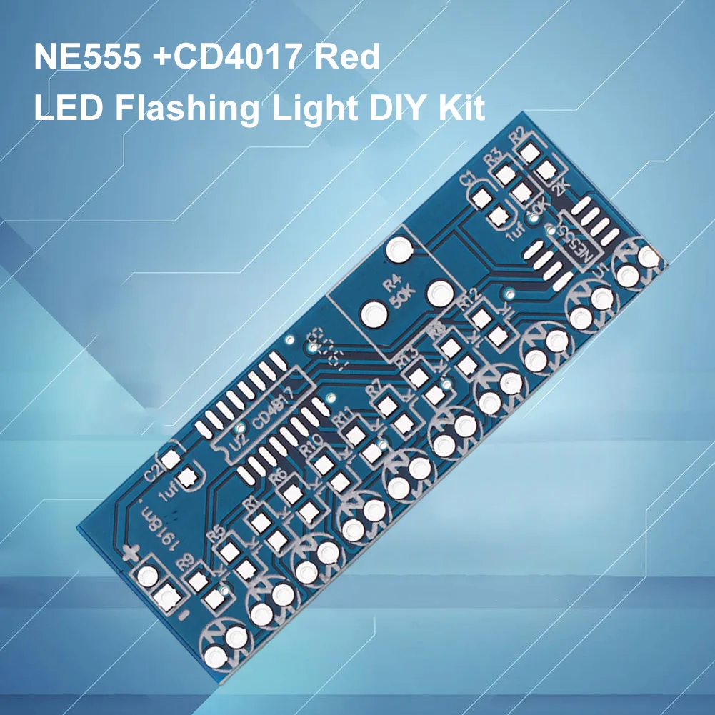 50PCS-5 NE555 +CD4017 Red LED  - Diy Electronics News reseña y precio