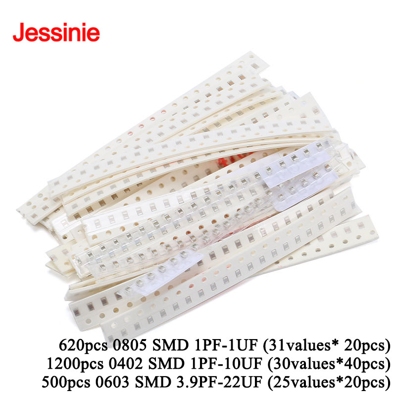 500pcs-1200pcs 0805 0603 0402  - Capacitor Kit Assortment reseña y precio