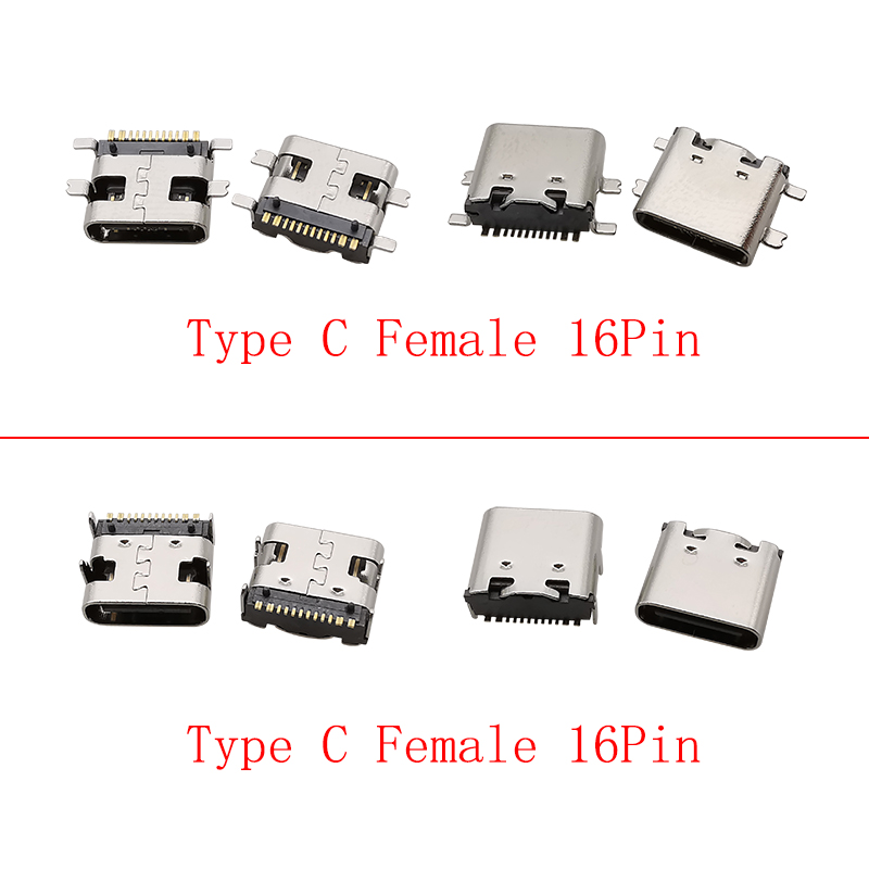 10Pcs USB Type C Female 16 Pin - Smd Solder Paste reseña y precio