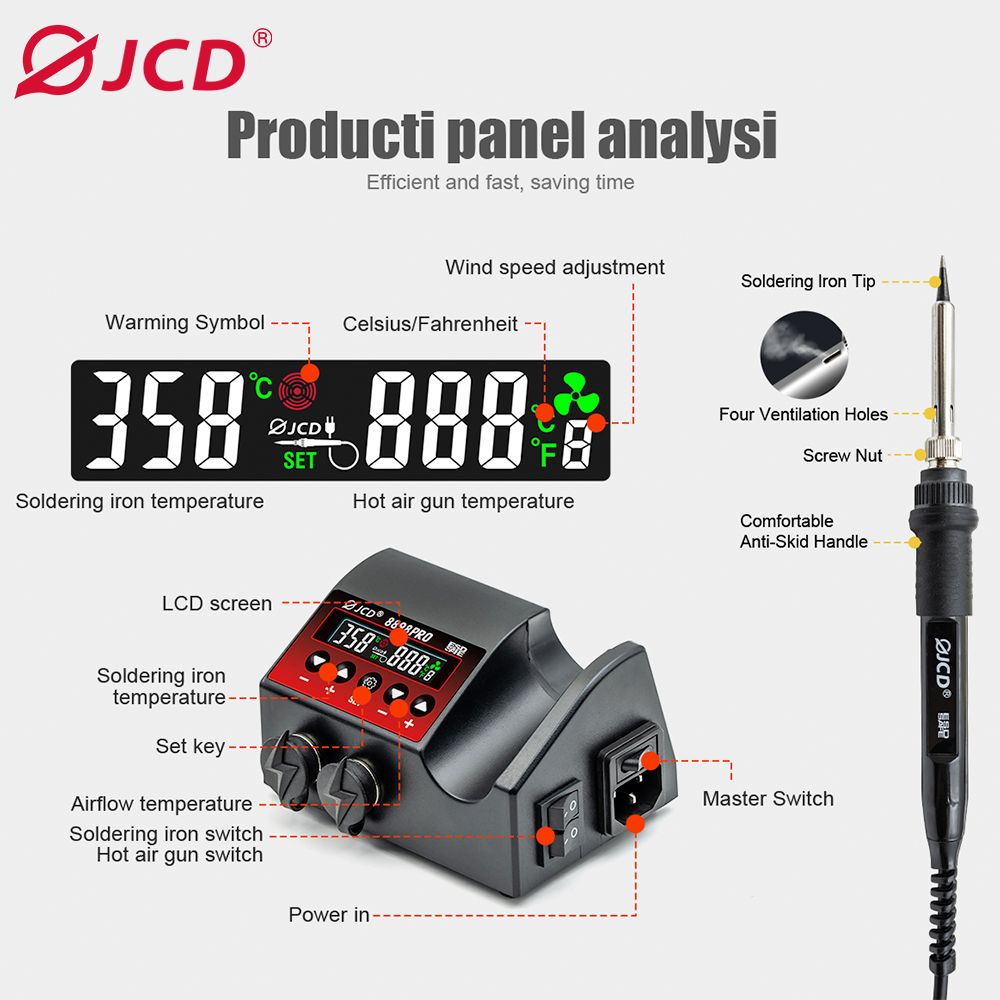 JCD 8898Pro Soldering Station  - Smd Solder Paste reseña y precio