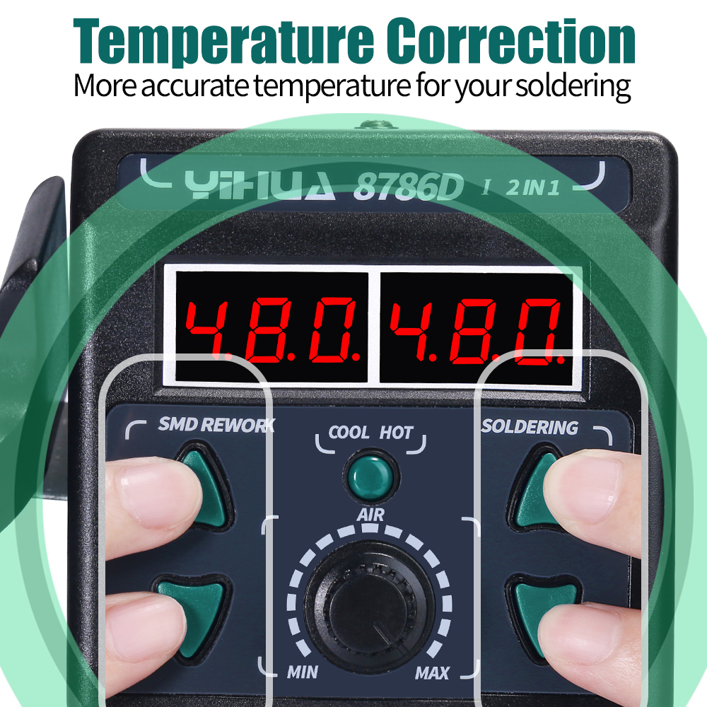 YIHUA 8786D Soldering Iron Hot - Smd Solder Paste reseña y precio