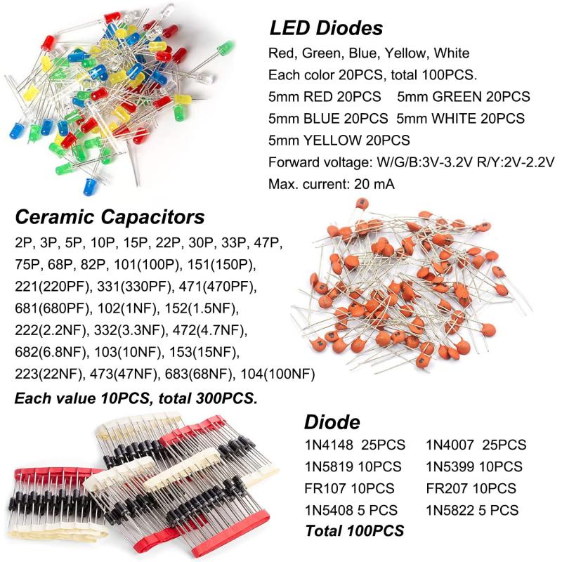 New 1400PCS Basic Electronic C - Capacitor Kit Assortment reseña y precio