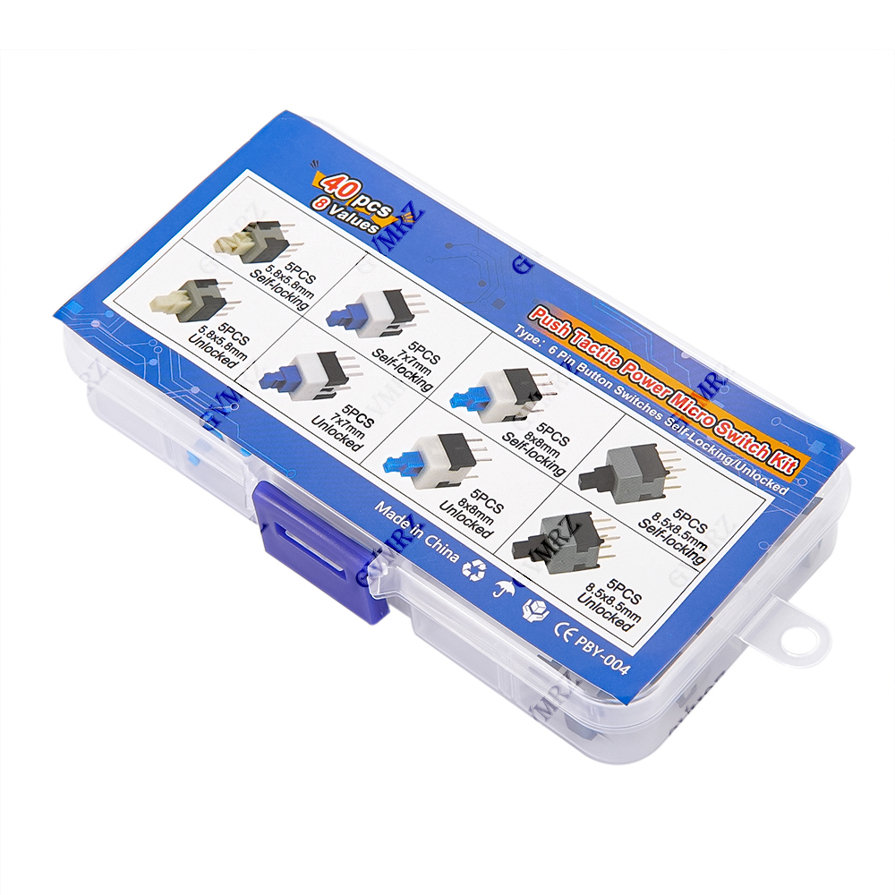 40PCS 8Values Push Tactile Mic - Diy Electronics Com reseña y precio