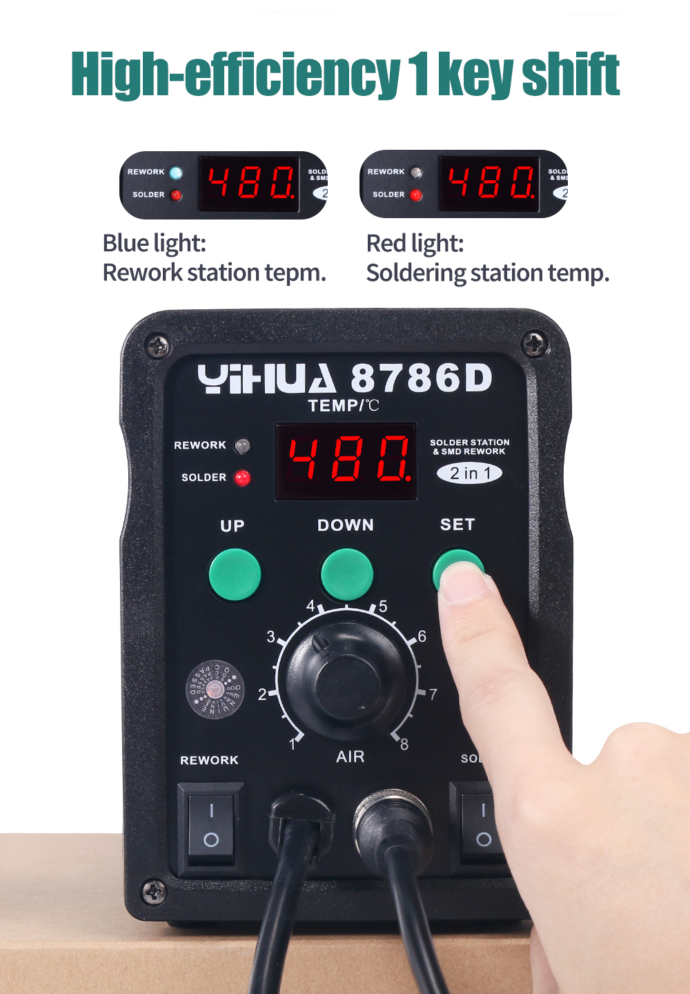 YIHUA 8786D Soldering Iron Hot - Smd Solder Paste reseña y precio