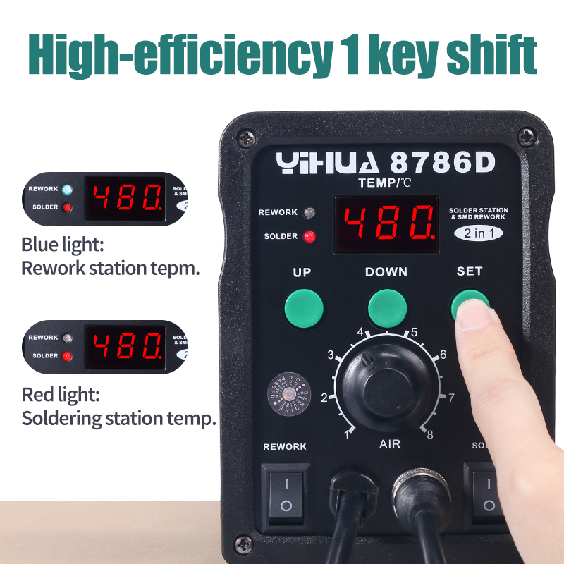 YIHUA 8786D Soldering Iron Hot - Smd Solder Paste reseña y precio