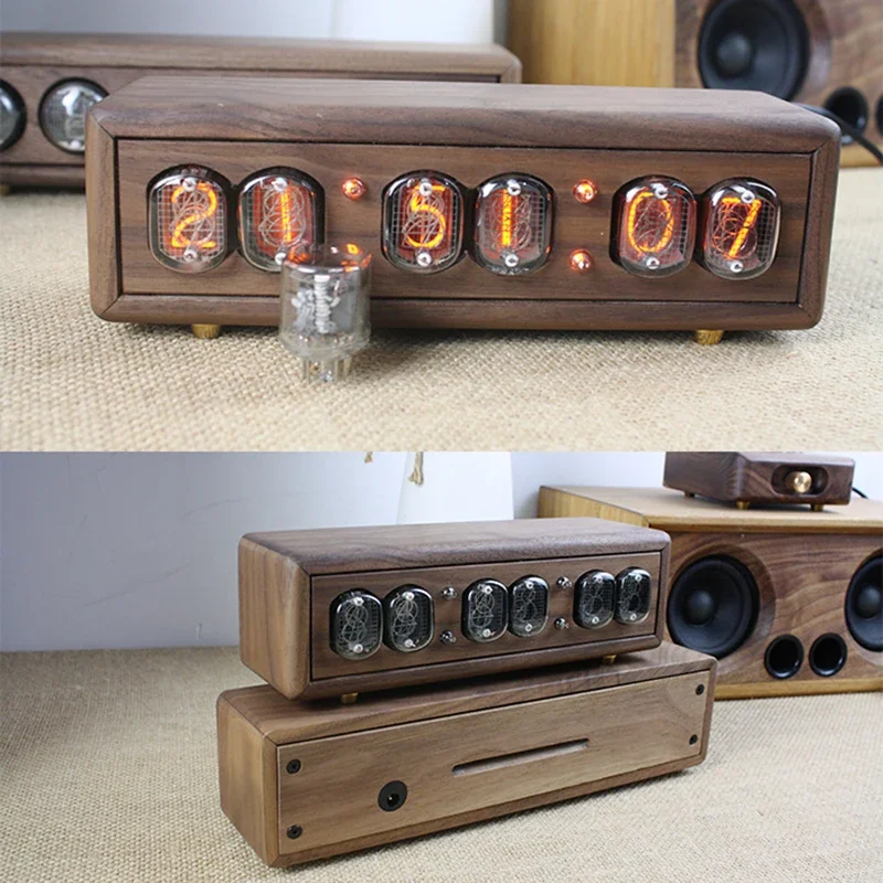 Luxury Wood Nixie Tube Clock D - Diy Electronics Table reseña y precio