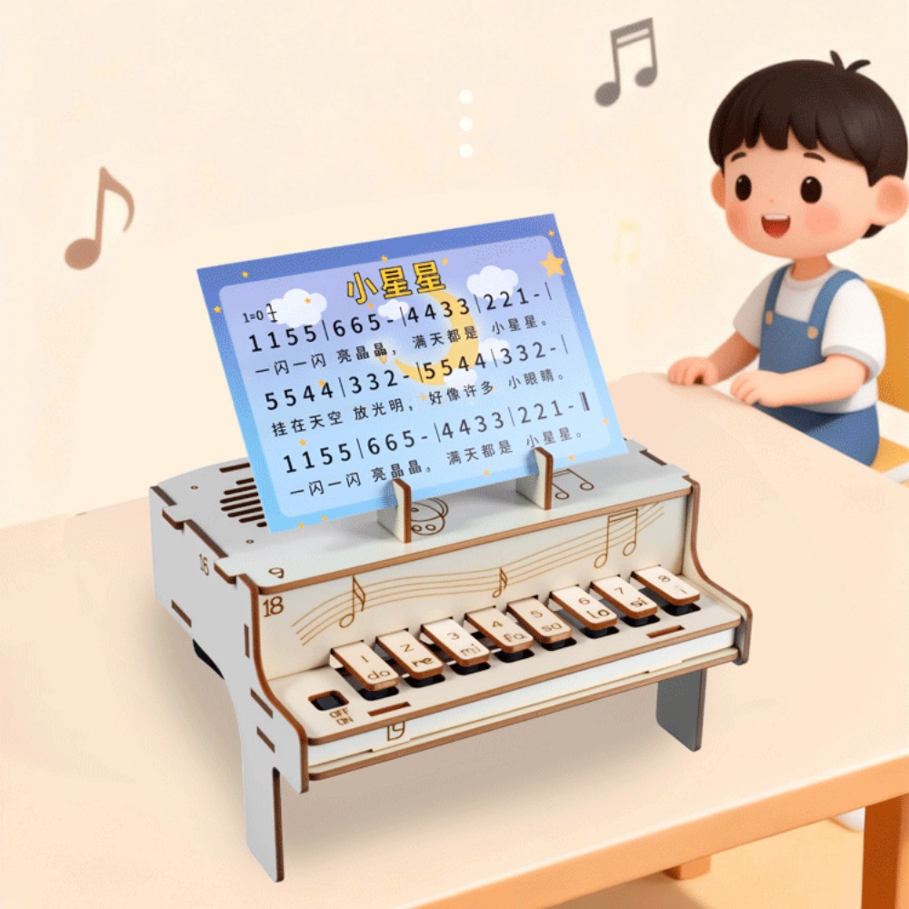 DIY Wooden Electronic Piano Mo - Diy Electronics Com reseña y precio