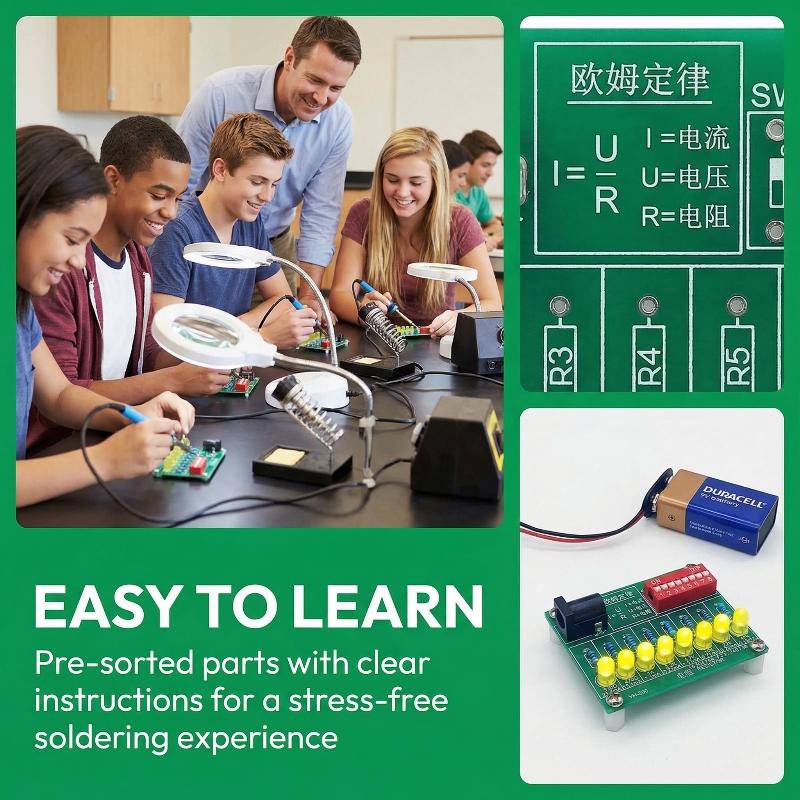 Student Electronic Soldering K - Diy Electronics Board reseña y precio