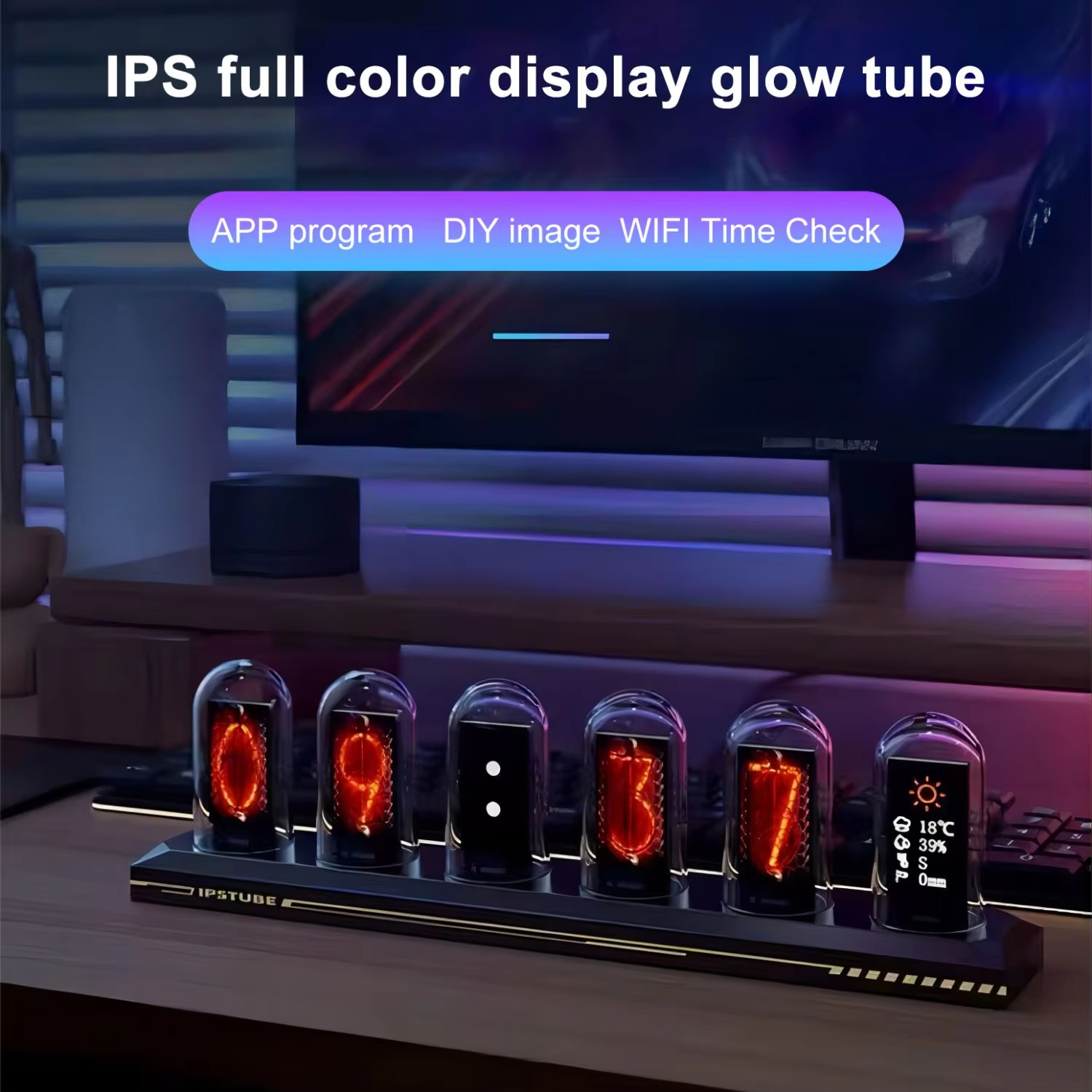 RGB Glow Tube Clock DIY LED El - Diy Electronics Table reseña y precio