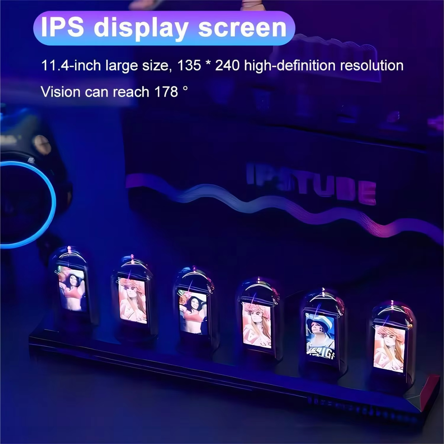 RGB Glow Tube Clock DIY LED El - Diy Electronics Table reseña y precio