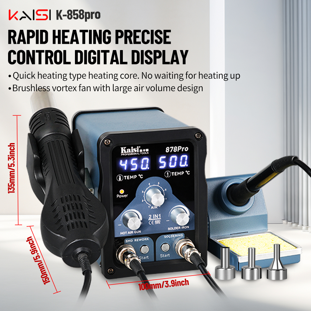 Kaisi 878Pro 700W Soldering St - Smd Solder Paste reseña y precio