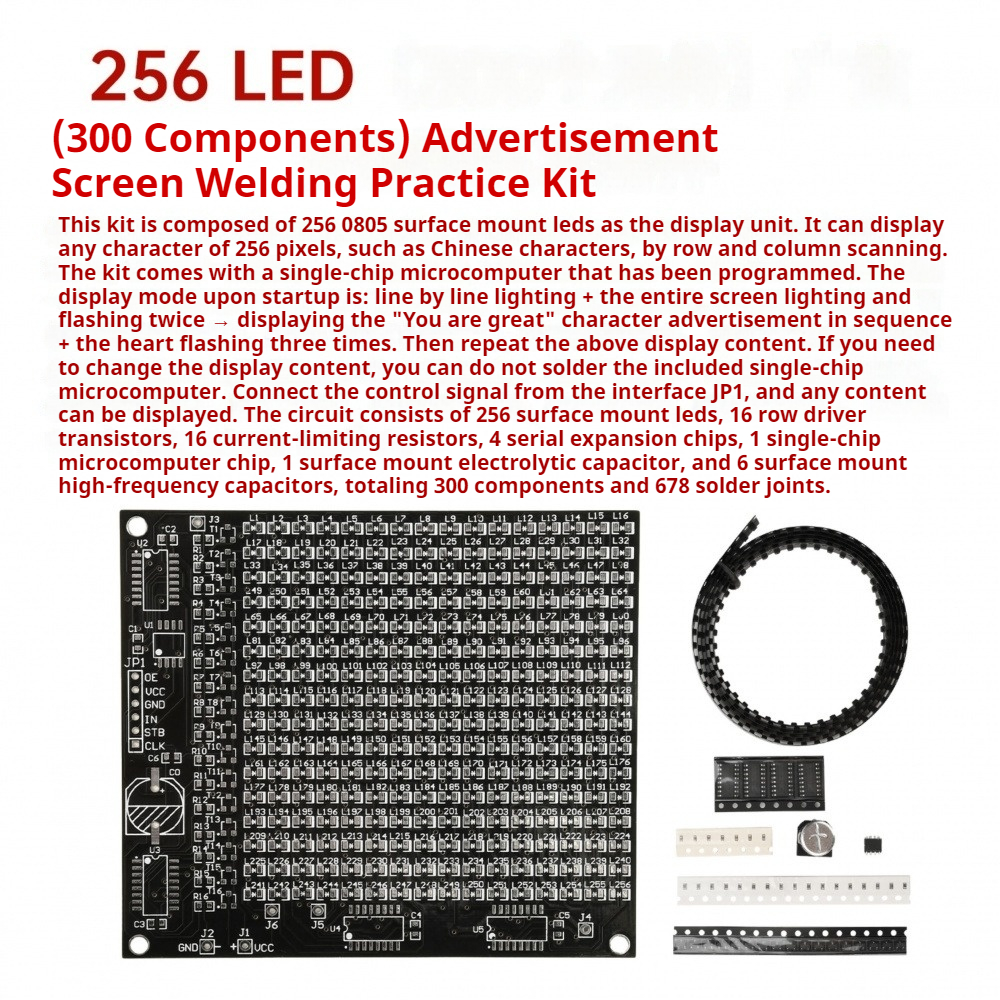64/256 LED SMD Dot Matrix Adve - Diy Electronic Components reseña y precio